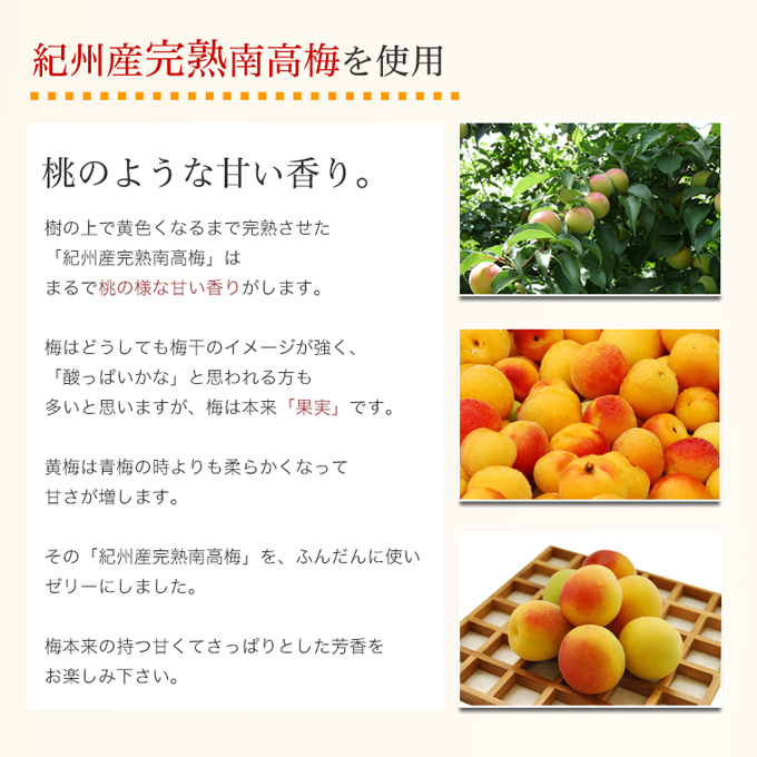 完熟梅ゼリー南高梅使用