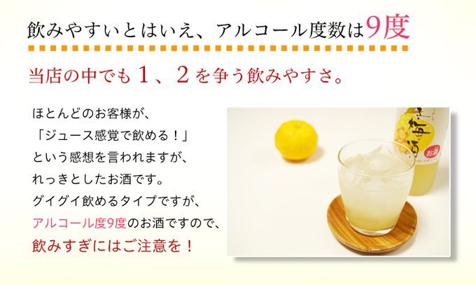 柚子梅酒アルコール度