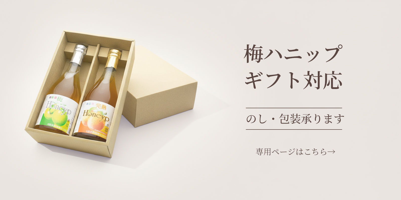 梅ハニップ ギフト対応（のし・包装承ります）