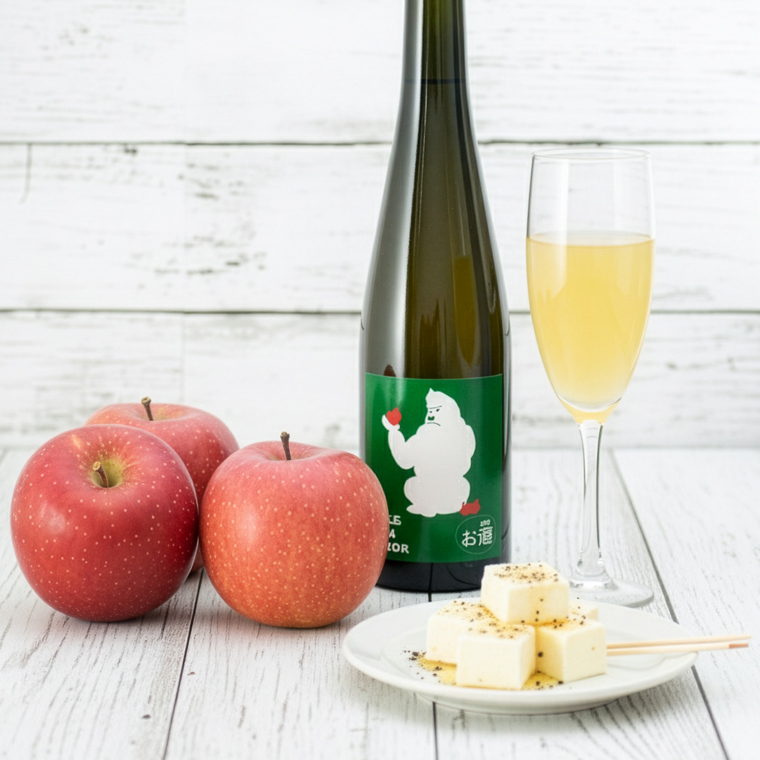 クリームチーズと一緒に楽しむりんご梅酒