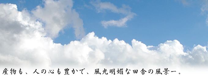産物も、人の心も豊かで、風光明媚な田舎の風景